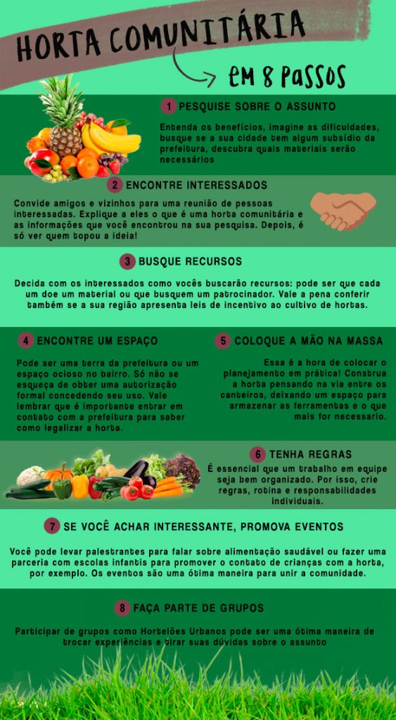 infográfico horta comunitária