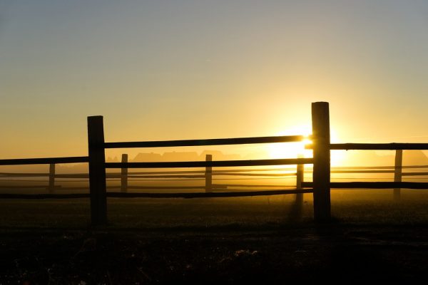 reforma agrária: cerca de fazenda representa a posse de terra